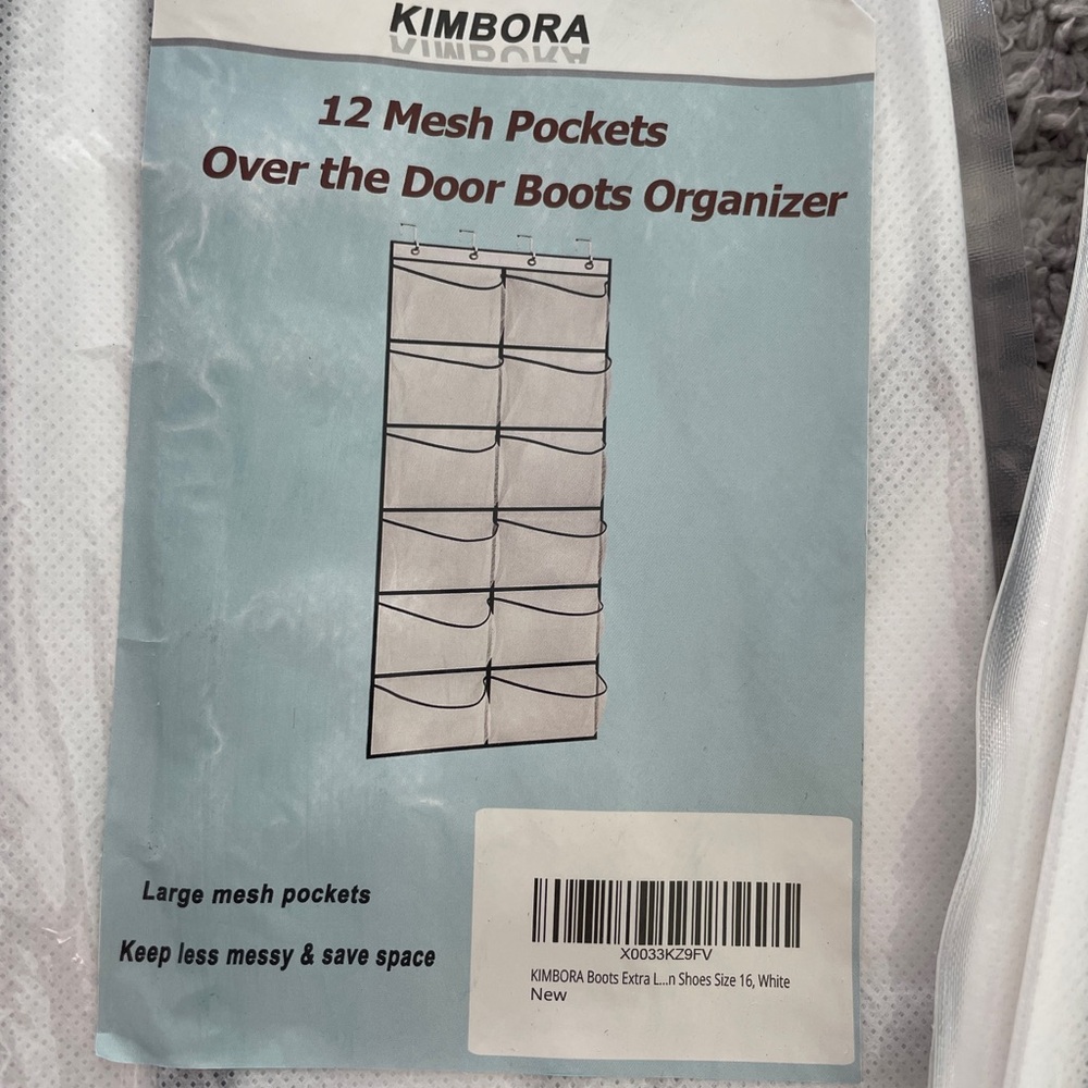 Kimbora Over the Door Boots Organizer - White